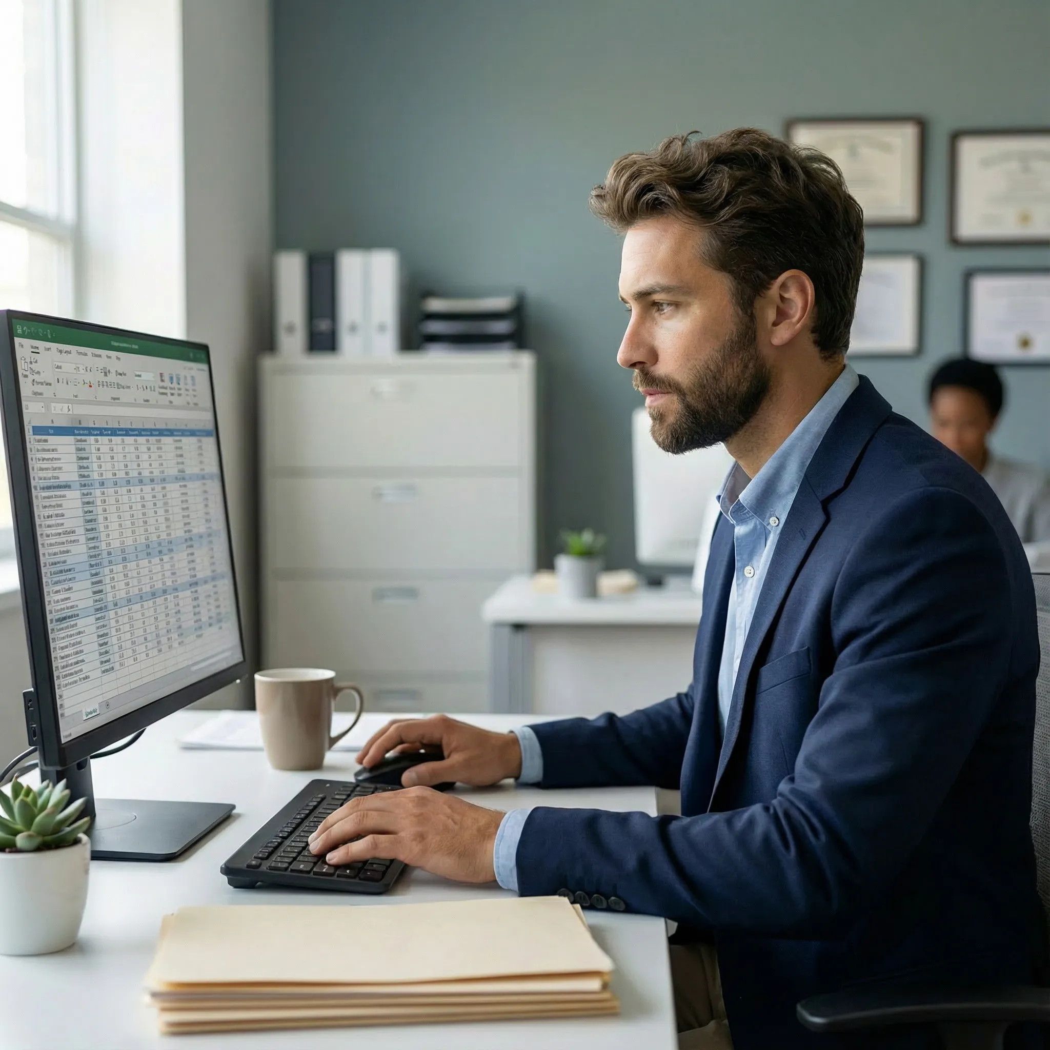 Physician management lead reviewing cases across a network